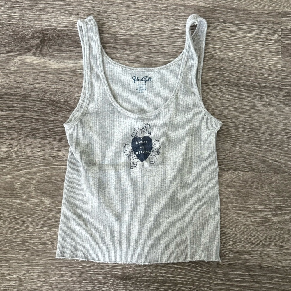 Brandy melville sweet as heaven gray tank top